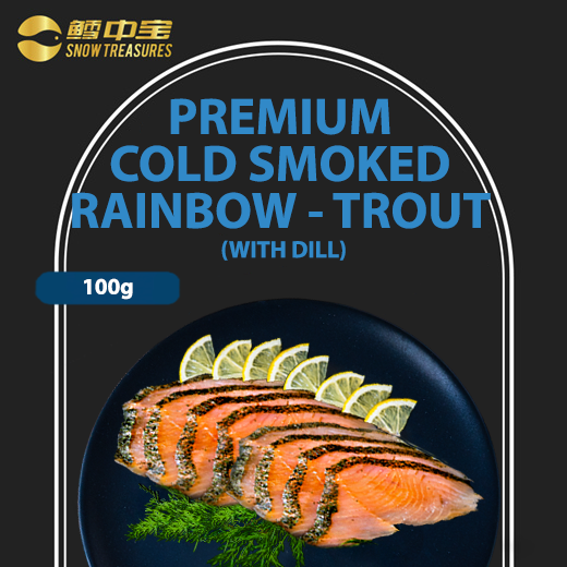 Premium Cold Smoked Rainbow-Trout with Dill (100g)